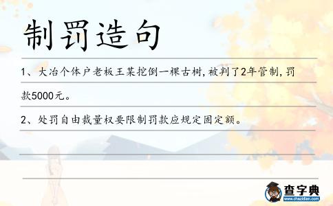 制罰造句