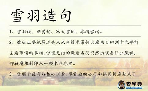 雪羽造句
