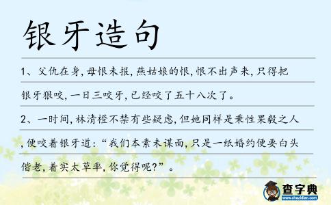 銀牙造句