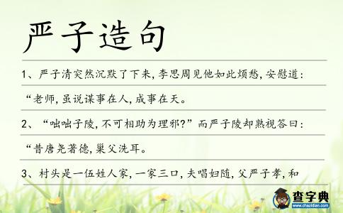 嚴子造句