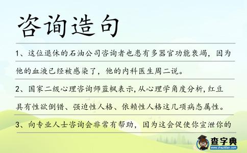 咨詢造句