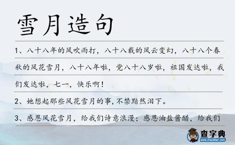 雪月造句