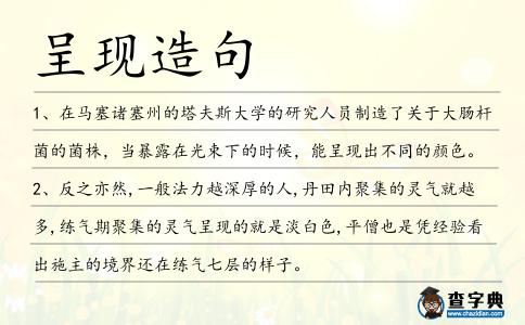 呈現(xiàn)造句