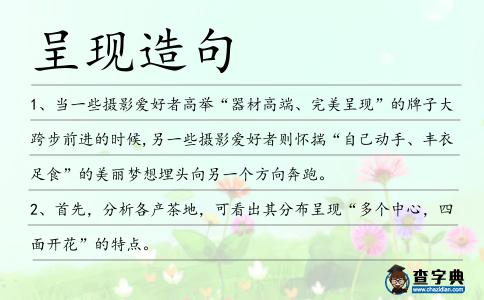 呈現(xiàn)造句