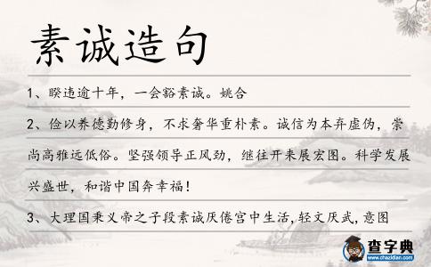 素誠造句