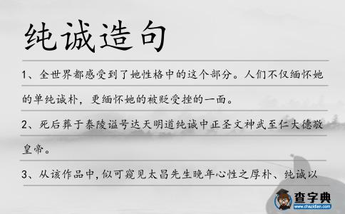 純誠造句