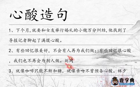 心酸造句