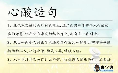 心酸造句