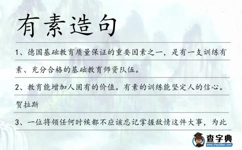 有素造句