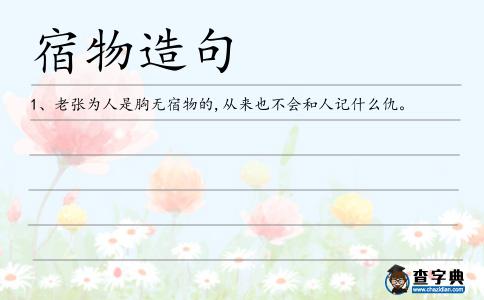 宿物造句