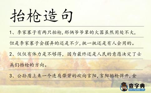 抬槍造句