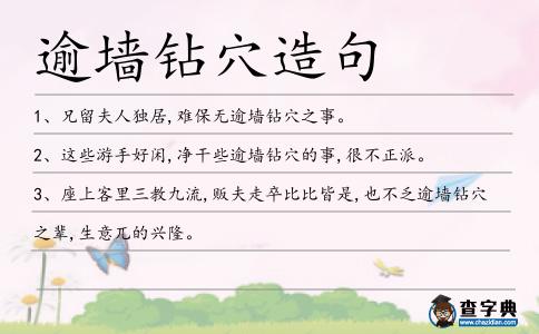 逾墻鉆穴造句