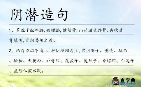 陰潛造句