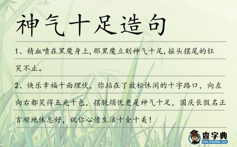 神氣十足造句