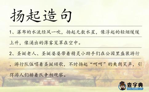揚起造句