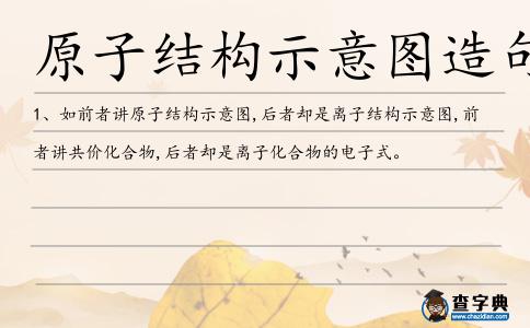 原子結構示意圖造句