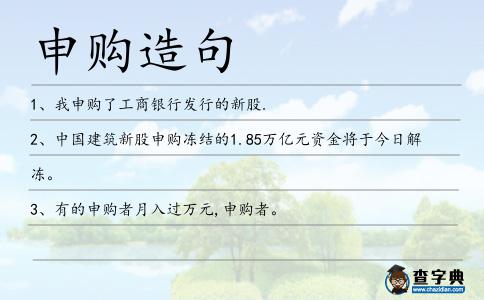 申購造句