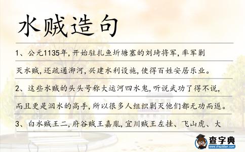 水賊造句
