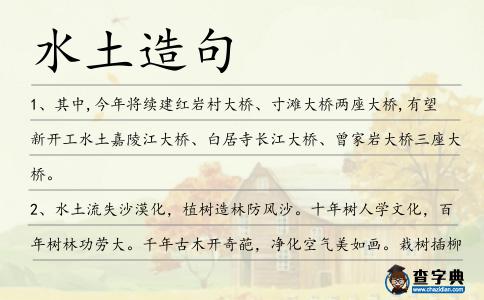 水土造句
