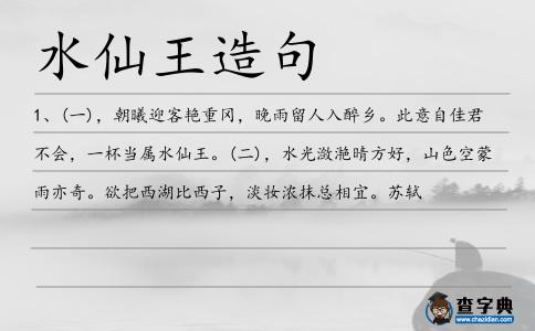 水仙王造句