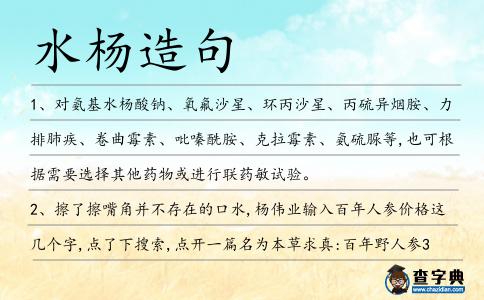 水楊造句