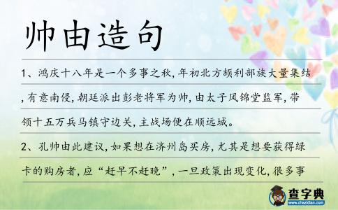 帥由造句