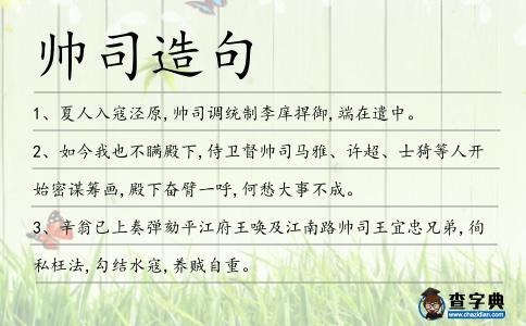 帥司造句