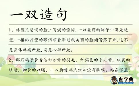 一雙造句
