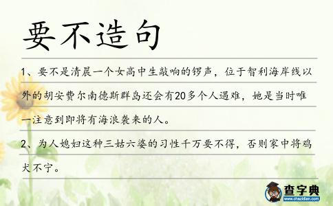 要不造句