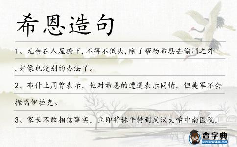 希恩造句
