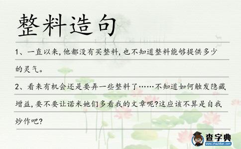 整料造句
