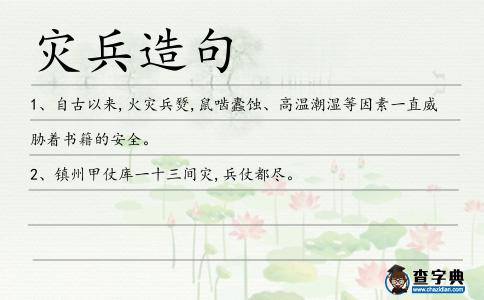 災兵造句