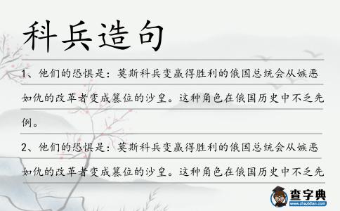 科兵造句