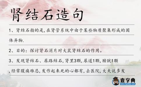 腎結石造句