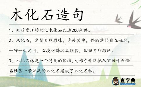 木化石造句