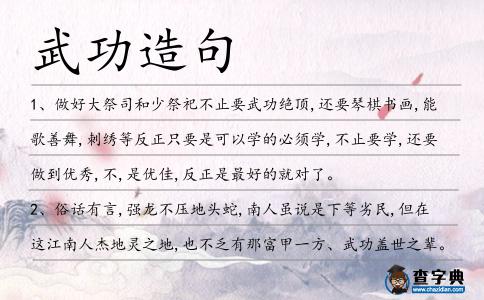 武功造句
