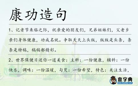 康功造句