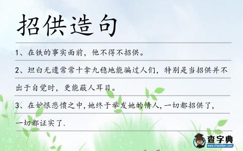 招供造句