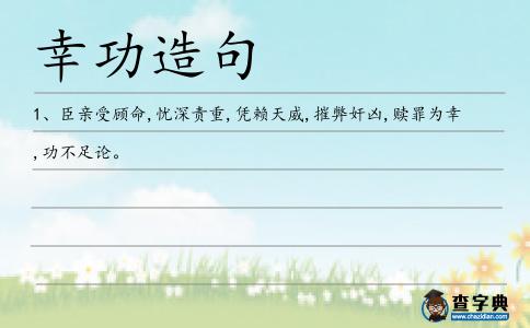 幸功造句