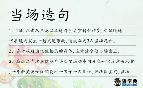 當(dāng)場造句
