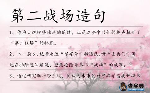 第二戰(zhàn)場造句