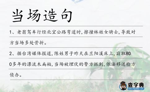 當場造句