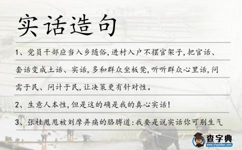 實話造句