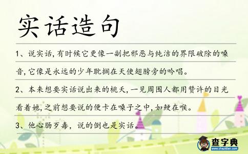 實話造句