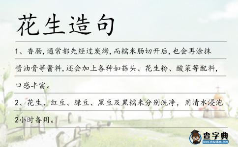 花生造句
