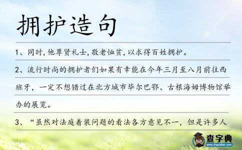 擁護造句