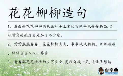 花花柳柳造句