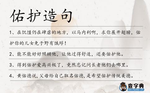 佑護造句