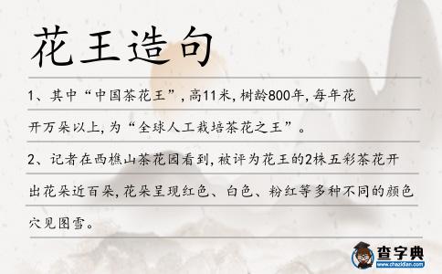 花王造句