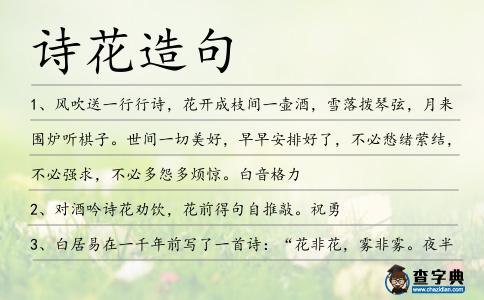詩花造句